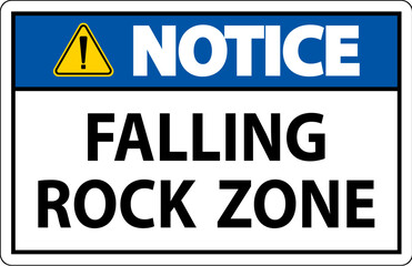 Notice Sign, Falling Rock Zone