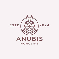 Anubis Vector Logo Design illustration