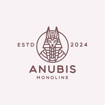 Anubis Vector Logo Design illustration