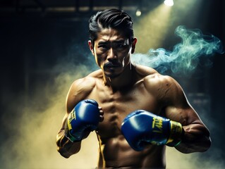 Fototapeta na wymiar A group of fighter such as Karate, Taekwondo, Fighter, Boxing, Thai Boxing, white background. Generative AI.