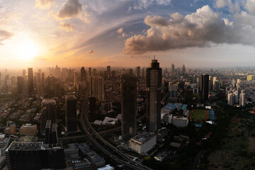 Beautiful sunset in Jakarta City Indonesia. Jakarta, is a capital city of indonesia that become the...
