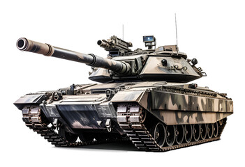 Challenger 2 tank isolated on transparent background - obrazy, fototapety, plakaty
