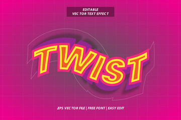 Twist style text effect