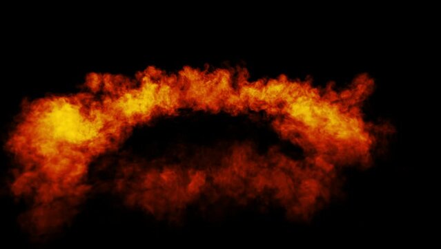 red smoke shockwave effect animation