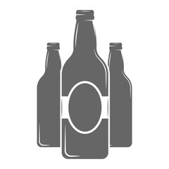 Set of two-color beer craft icons. Vector illustration. Contains arrows with hops arowhead, ribbon, bottles, mugs, barrel, hops, hand with hops.. Item 2