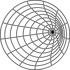 Y2k Grid Shape Cone Wireframe