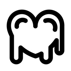 Melted Line Icon