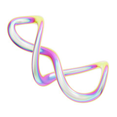 3d rendering hologram geometric abstract curve