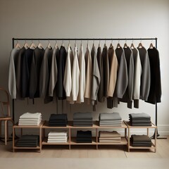 Store clothes with a sober style	