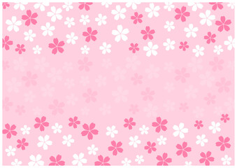 桜の花が美しい春の桜フレーム背景23