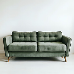 stylish green couch, the perfect addition to any modern living space.