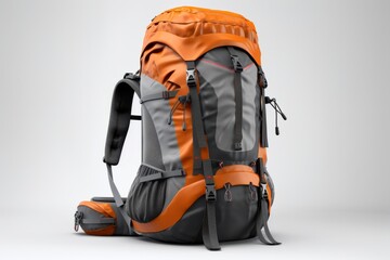 Hiking Backpack, Showcasing Comfort and Utility, on an Isolated White Background, Generative AI