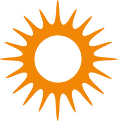 Sun icon flat illustration. Sun cartoon design element.