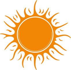Sun icon flat illustration. Sun cartoon design element.
