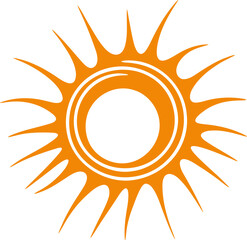 Sun icon flat illustration. Sun cartoon design element.