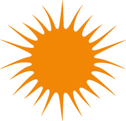 Sun icon flat illustration. Sun cartoon design element.