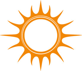 Sun icon flat illustration. Sun cartoon design element.
