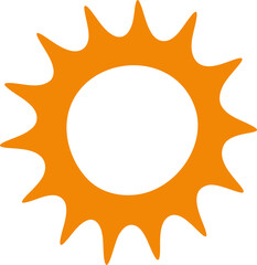 Sun icon flat illustration. Sun cartoon design element.