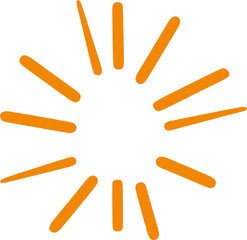 Sun icon flat illustration. Sun cartoon design element.