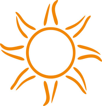 Sun icon flat illustration. Sun cartoon design element.