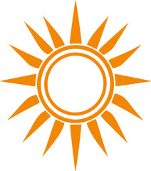 Sun icon flat illustration. Sun cartoon design element.