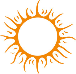 Sun icon flat illustration. Sun cartoon design element.