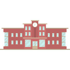 Obraz premium School Building Vector