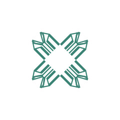 Vector creative letter x colorful icon logo design