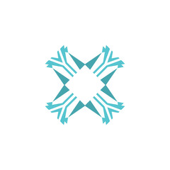 Vector creative letter x colorful icon logo design