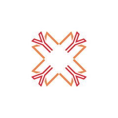 Vector creative letter x colorful icon logo design