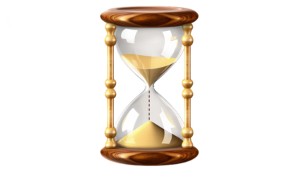 Hourglass. Transparent background PNG.