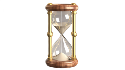 Hourglass. Transparent background PNG.
