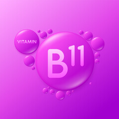 Serum drops water gel purple vitamin B11. For cosmetic design beauty care. Hyaluronic acid and collagen lotion. Vitamins complex liquid oil jelly from nature treatment nutrition skin care. Vector.