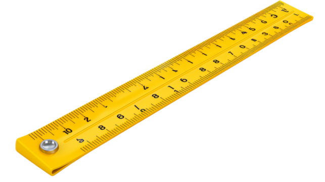 Ruler. Transparent background PNG.