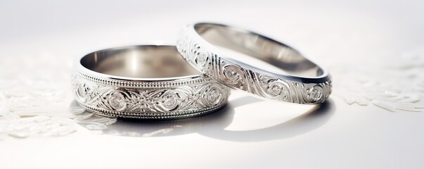 A silver ring with a simple, elegant pattern that looks luxurious