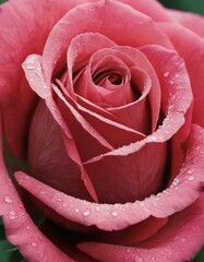 Velvet Whorls of a Pink Rose