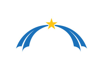 Obraz premium modern golden star logo icon vector concept illustration