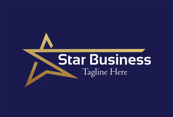 modern golden star logo icon vector concept illustration