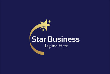 modern golden star logo icon vector concept illustration