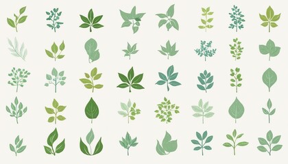 Growing Plants and Leaves: A Vector Collection