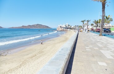 The iconic Malecon of Mazatlan, one of the longest in the world