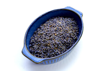 Dried lavender buds for brewing a herbal tea