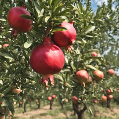 pomegranate on tree