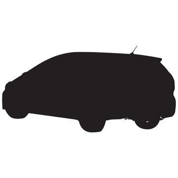 black minivan silhouette on white background clip art preview