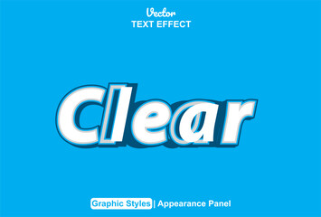 clear text effect with a blue graphic style and can be edited