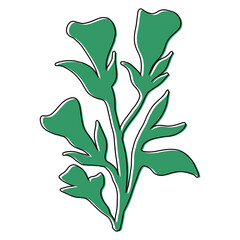 plants, leaves, leaf and flowers silhouette