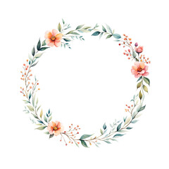 watercolor-illustration-of-a-floral-frame-presenting-a-colorful-wreath-in-minimalist-style-void