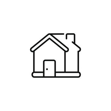 Home line icon isolated on transparent background