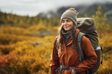 mountain hiking woman