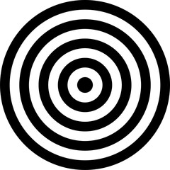 Circles in Circle Round Geometric Bull Eye Symbol Sign Icon. Vector Image.